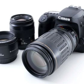 【中古】キヤノン Canon EOS 90D 標準&超望遠＆単焦点トリプルレンズセット 美品 付