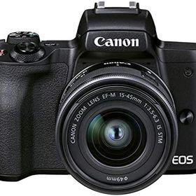 【中古】Canon ミラーレス一眼カメラ EOS Kiss M2 標準ズームレンズキット ブラック KISSM2BK-1545