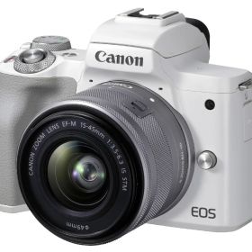 展示品 Canon EOS Kiss M2 ダブルズームキット [ホワイト] キヤノン