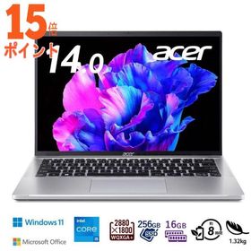 Acer(エイサー) 14型ノートパソコン Swift Go 14(i5 メモリ 16GB 256GB SSD Officeあり… 15倍ポイント