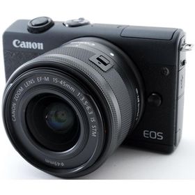 キヤノン ミラーレス CANON EOS M200 レンズキット ブラック 中古 Wi-Fi ＆Bluetooth搭載 新品SDカード付き 届いてすぐに使える