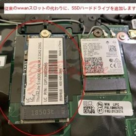 新品 WWANスロット 256GB (M.2 2242 NVMe SSD)セカンドSSDを増設して２個 Lenovo ThinkPad T470P T580 L570 T470S T570 T480 T480S