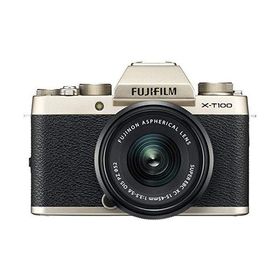 FUJIFILM ミラーレス一眼 X-T100レンズキット シャンパンゴールド X-T100LK-G