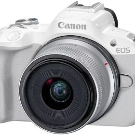 【送料無料】Canon 5812C011 ミラーレスカメラ EOS R50・RF-S18-45 IS STMレンズキット （ホワイト）【在庫目安:お取り寄せ】| カメラ ミラーレスデジタル一眼レフカメラ 一眼レフ カメラ デジタル一眼カメラ