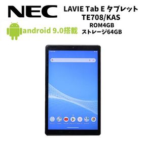 あすつく 中古 タブレット NEC Lavie Tab E TE708/KAS 8inch シルバー Helio P22T 8コア メモリ4GB ストレージ64GB android9.0 Wi-Fi Bluetooth IPS