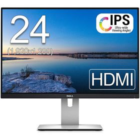 Dell 24インチワイドLED液晶モニタ U2415 IPSパネル 1920x1200 16:10 HDMI AdobeRGB99% 画面回転 高さ調整【中古】ディスプレイ