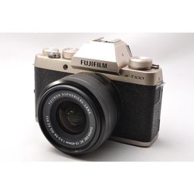 富士フイルム FUJIFILM ミラーレス一眼 X-T100 レンズキット シャンパンゴールド 中古