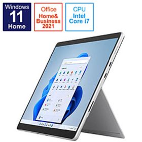 【中古】Microsoft(マイクロソフト) Surface Pro8 〔Core i7／16GB／SSD256GB〕 8PV-00010 プラチナ 【258-ud】