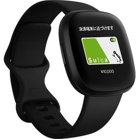 ◆新品 Fitbit（フィットビット）GPS搭載スマートウォッチ FB511BKBK-FRCJK Fitbit Versa3/Black ブラック L/Sサイズ Suica対応] 保証付