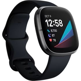 ◆新品未開封 Fitbit(フィットビット) GPS搭載スマートウォッチ FB512BKBK-FRCJK [Fitbit Sense/Suica対応 L/Sサイズ] 保証付