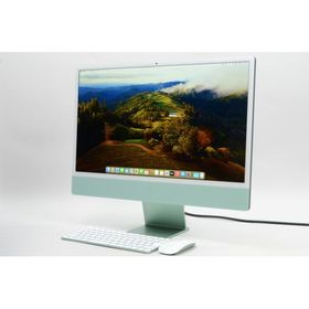[中古]Apple iMac 24インチ 4.5K Retinaディスプレイモデル M1(8コアCPU/7コアGPU) 256GB グリーン MJV83J/A