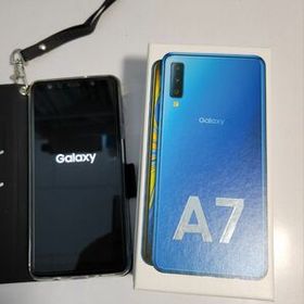 【極美品】Galaxy A7 ブルー SM-A750C 本体 simフリー ギャラクシー新品カバー付き