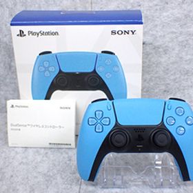 【中古 良品】純正 PlayStation5 DualSense ワイヤレスコントローラー スターライト ブルー CFI-ZCT1J05 PS5(PDA208-5)