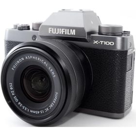 富士フイルム ミラーレス FUJIFILM X-T100 ダークシルバー レンズキット 中古 Wi-Fi搭載 新品SDカード付き 届いてすぐに使える
