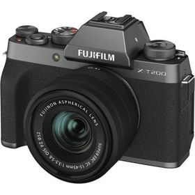 【アウトレット品】FUJIFILM ミラーレス一眼カメラ X-T200レンズキット ダークシルバー X-T200LK-DS
