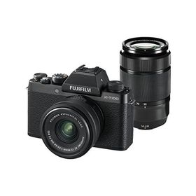 FUJIFILM ミラーレス一眼カメラ X-T100ダブルズームレンズキット ブラック X-T100WZLK-B