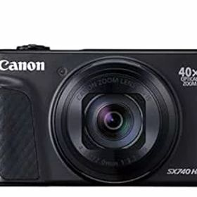 【中古】Canon コンパクトデジタルカメラ PowerShot SX740 HS ブラック 光学40倍ズーム/4K動画/Wi-Fi対応 PSSX740HSBK