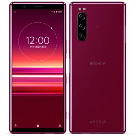 【中古】Bランク 【やや傷や汚れあり】 SIMロック解除済み 元docomo SONY Xperia 5 SO-01M 本体のみ レッド ネットワーク利用制限〇(白ロム) 送料無料