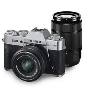 【中古】 富士フイルム(FUJIFILM) ミラーレス一眼カメラ X-T30ダブルズームレンズキット シルバー X-T30WZLK-S