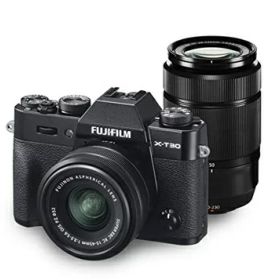 【中古】 富士フイルム(FUJIFILM) ミラーレス一眼カメラ X-T30ダブルズームレンズキット ブラック X-T30WZLK-B