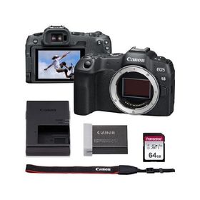 【平行輸入品】Canon EOS R8 4K Video Recording Mirrorless Camera (Body) with 64GB Fast Transcend Memory Card, Black