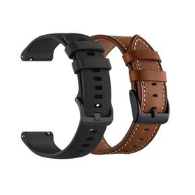Yeejok Amazfit GTS 4バンド Bip 3バンド シリコン+レザーバンド 20mm GTS 4 Mini /GTS 3 /GTS /G