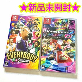 ニンテンドースイッチ(Nintendo Switch)の【新品】マリオカート8 デラックス エブリバディ 1-2-Switch 2点(家庭用ゲームソフト)