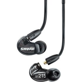 シュア ダイナミック密閉型カナルイヤホン (トランスルーセントブラック) SHURE AONIC 215 SE215DYBK+UNI-A 返品種別A