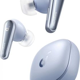 【新品】1週間以内発送 Anker Soundcore Liberty 4（ワイヤレスイヤホン Bluetooth 5.3）【完全ワイヤレスイヤホン/ウルトラノイズキャンセリング 2.0 / 最大28時間再生 / ヘルスモニタリング】スカイブルー