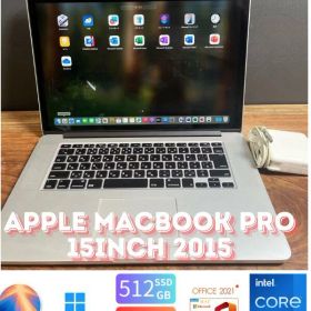 【中古】送料無料［良品］Apple MacBook Pro 15inch 2015/Core i7 2.8GHz/16GB/SSD512GB/Windows11/Office 2021保証あり 初期設定不要 無料サポート
