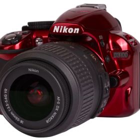 【中古】【1ヶ月保証】 ニコン Nikon D3100 レンズキット レッド SDカード付き