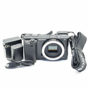 ソニー(SONY)の【シャッター回数186回】■ほぼ新品■α6000 ボディ ブラック(ミラーレス一眼)