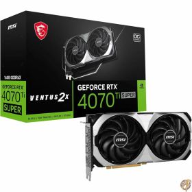 【25日1000円クーポン!25名様】MSI Gaming RTX 4070 Ti Super 16G Ventus 2X OC グラフィックスカード (NVIDIA Super、256ビット、エクストリームクロック:2655MHz、16GB GDRR6X 21Gbps、HDMI/DP、Ada Lovelace Architecture)