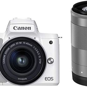 Canon ミラーレス一眼カメラ EOS Kiss M2 ダブルズームキット ホワイト KISSM2WH-WZK