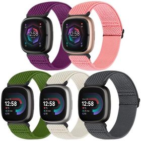 Bcuckood Fitbit Versa 4/Versa 3/Fitbit Sense 2/Senseバンド レディース メンズ 5本パック 伸縮性