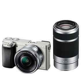 ソニー SONY α6000 ILCE-6000 ダブルレンズセット シルバー ミラーレス 一眼レフ カメラ 中古
