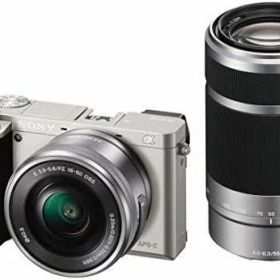 【中古】 ソニー ミラーレス一眼 α6000 ダブルズームレンズキット E PZ 16-50mm F3.5-5.6 OSS + E 55-210mm F4.5-6.3 OSS シルバー ILCE-6000Y S 当店保証30日間 人気 ミラーレス 一眼