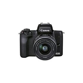 Canon ミラーレス一眼カメラ EOS Kiss M2 標準ズームレンズキット ブラック KISS(中古品)