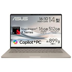 ASUS｜エイスース ASUS Zenbook SORA UX3407QA(14型/ Windows 11Home/ Snapdragon X X1/ メモリ 16GB/ 512GB SSD) UX3407QA-PU16548BE 返品種別A