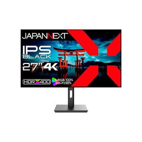 JAPANNEXT 液晶ディスプレイ 27型/3840×2160/DP×1、HDMI×2/ブラック/スピーカー有/1年保証 JN-272IPSB4FLUHDR