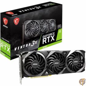 【ポイント2倍!19日-20日】MSI GeForce RTX 3060 VENTUS 3X 12G OC Gaming Graphics Card - 3060, Support Bracket Included, TORX Fan 3.0,12GB GDDR6, 192 Bit, PCI Express Gen 4, DisplayPort v1.4a, HDMI 2.1, Zero Frozr, 1440p