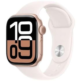 Apple Watch Series 10（GPS + Cellularモデル）- 46mmローズゴールドアルミニウムケースとライトブラッシュスポーツバンド - M/L MWY73J/A