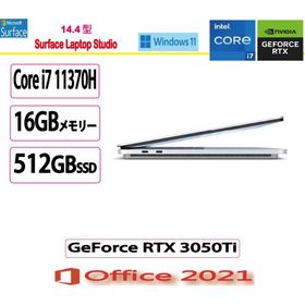 マイクロソフト(Microsoft) ノートパソコン マイクロソフト Surface Laptop Studio A1Y-00018/i7/16GB/GeForce RTX 3050Ti/Office 2021/アウトレット品 展示