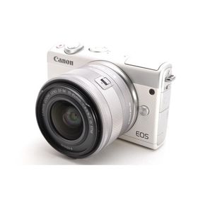 キヤノン Canon ミラーレス一眼 EOS M100 レンズキット ホワイト SDカード付き 中古