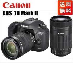 キヤノン Canon EOS 7D Mark II EF-S 18-135mm STM EF-S 55-250mm STM ダブルレンズセット デジタル一眼レフ カメラ 中古