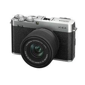 【中古】富士フイルム(FUJIFILM) ミラーレスデジタルカメラ FUJIFILM X-E4 レンズキット シルバー (XC15-45) F X-E4LK-1545-S