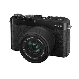 【中古】 富士フイルム(FUJIFILM) ミラーレスデジタルカメラ FUJIFILM X-E4 レンズキット ブラック (XC15-45) F X-E4LK-1545-B