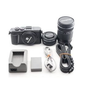 OLYMPUS ミラーレス一眼カメラ PEN E-PL10 EZダブルズームキット ブラック