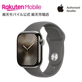 【条件達成で25000ポイント】Apple Watch Series 10 ナチュラルチタニウムケースとストーングレイスポーツバンド ケースサイズ：42mm/46mm GPS＋Cellularモデル 新品 純正 国内正規品 Apple認定店 アップルウォッチ セルラー