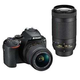 【中古】 Nikon デジタル一眼レフカメラ D5600 ダブルズームキット ブラック D5600WZBK
